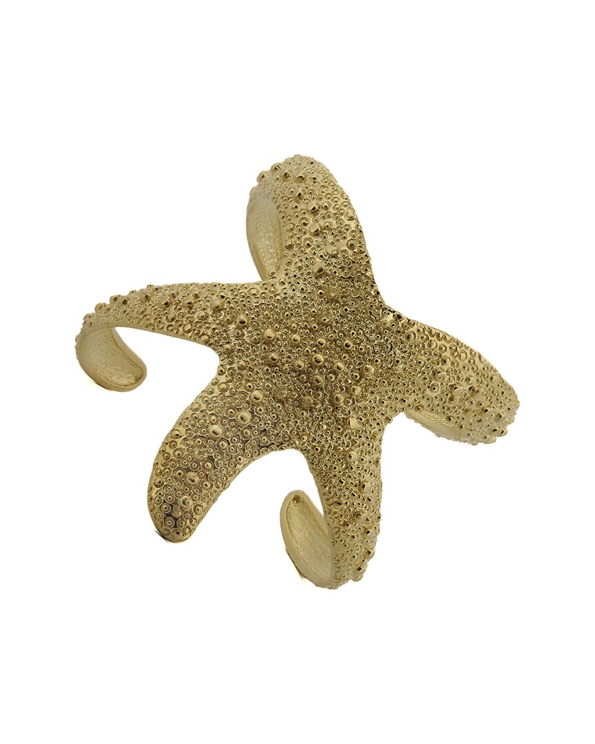 Ebru Jewelry Plated Cuff Bracelet In Gold