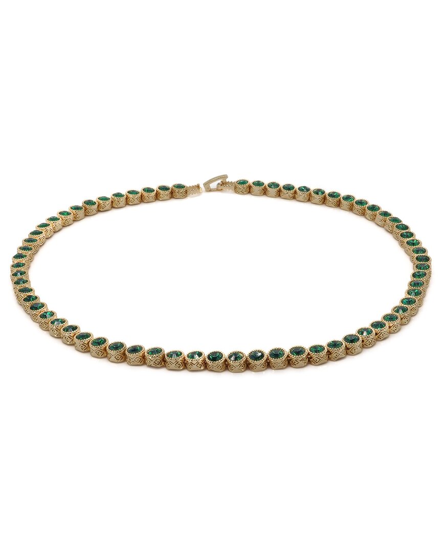Ebru Jewelry Plated Cz Tennis Necklace In Gold
