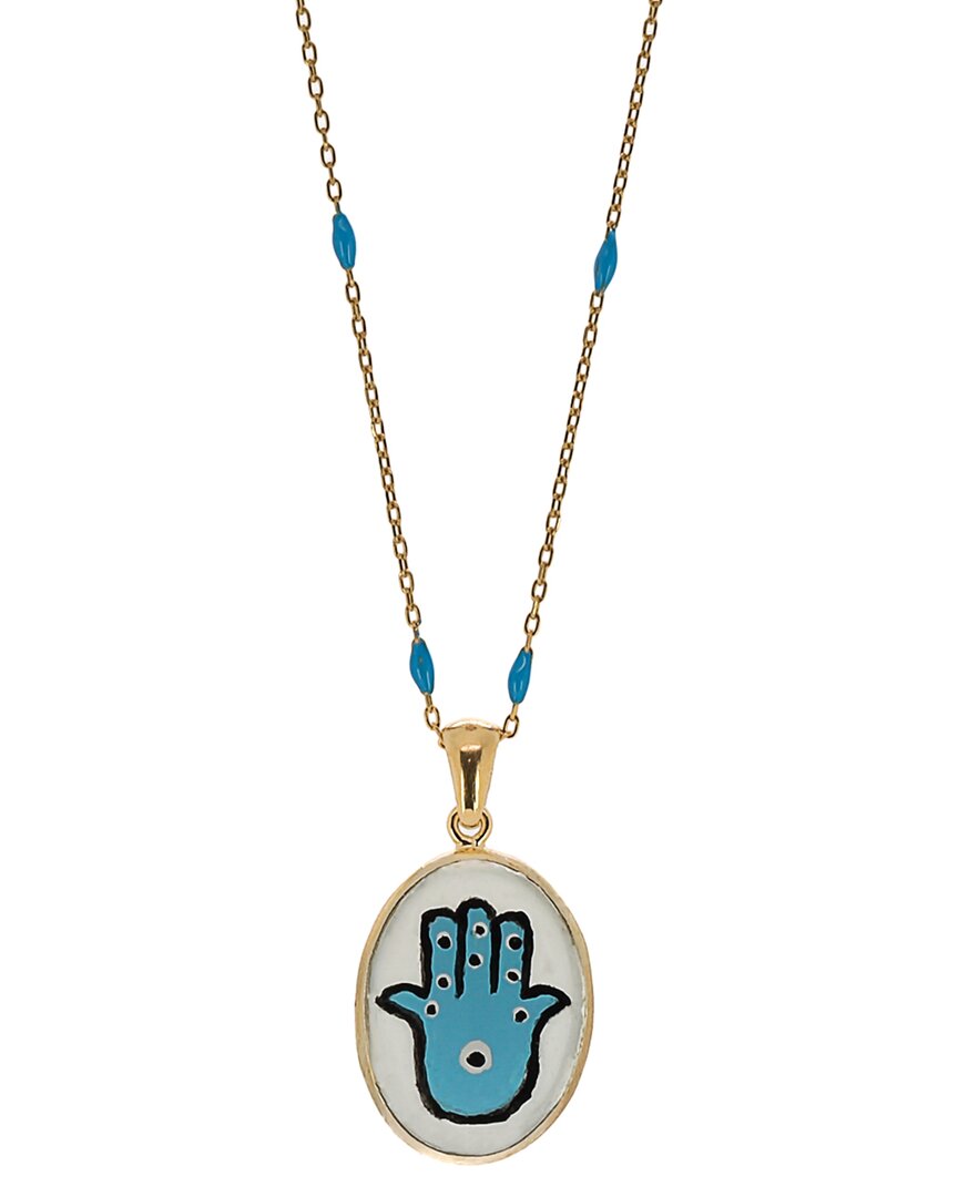 Ebru Jewelry Protection & Luck Silver Pendant Necklace In Gold