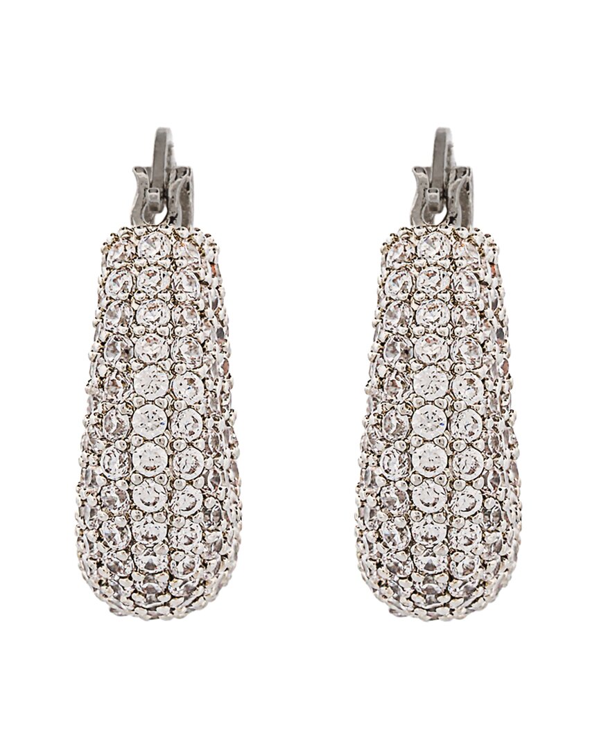 Ebru Jewelry Silver Cz Hoop Earrings