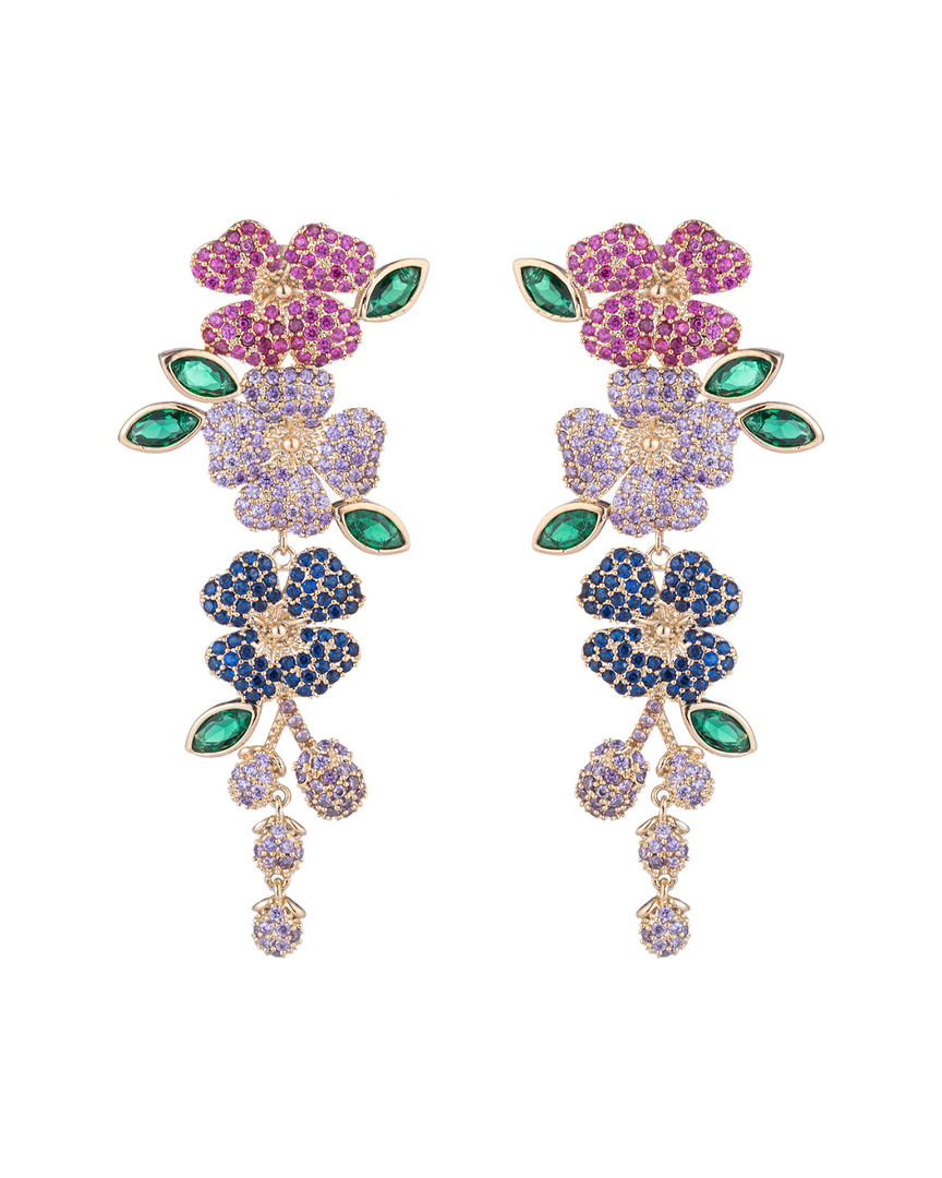 Eye Candy La Eye Candy Los Angeles Luxe Collection Bloom Cubic Zirconia Crystal Drop Earrings