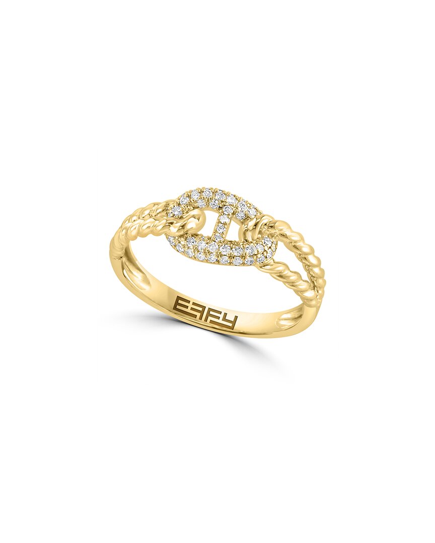 Effy Fine Jewelry 14k 0.18 Ct. Tw. Diamond Ring In Gold