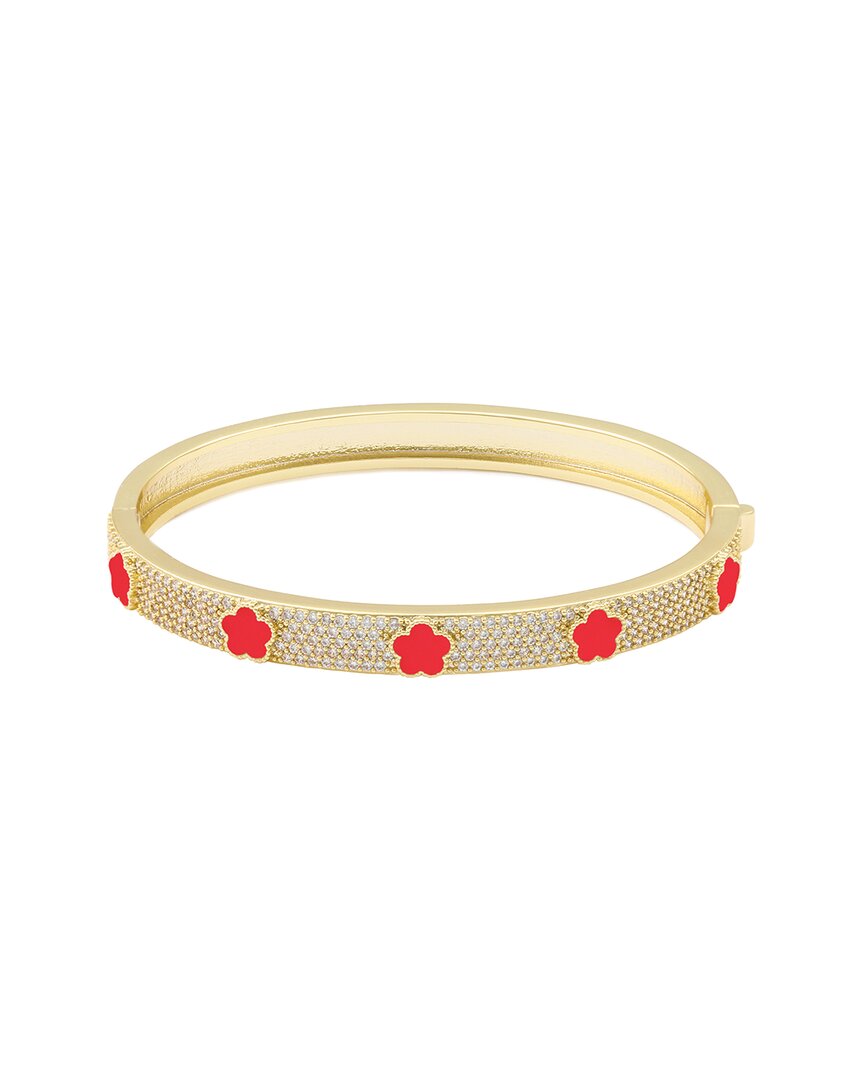 Jankuo 14k Plated Cz Bangle Bracelet In Metallic