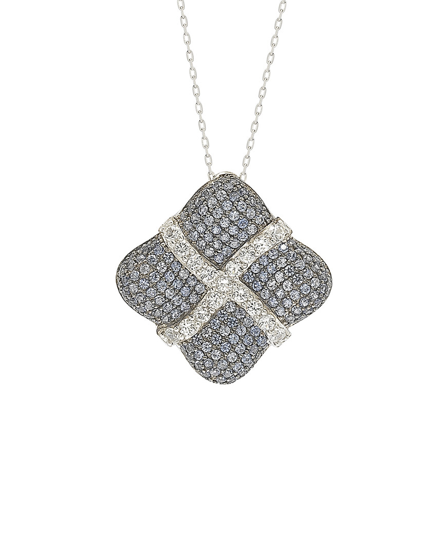Shop Suzy Levian Silver 2.35 Ct. Tw. Sapphire Necklace