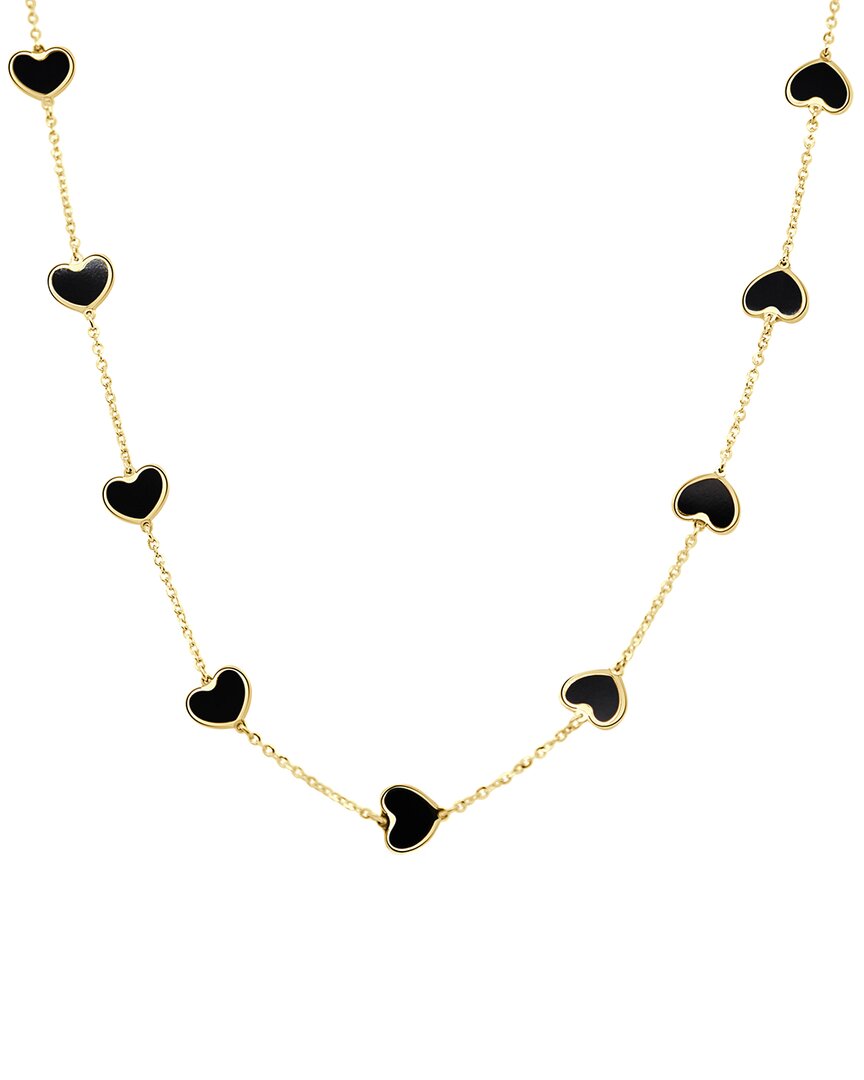 Sabrina Designs 14k Onyx Heart Layered Necklace