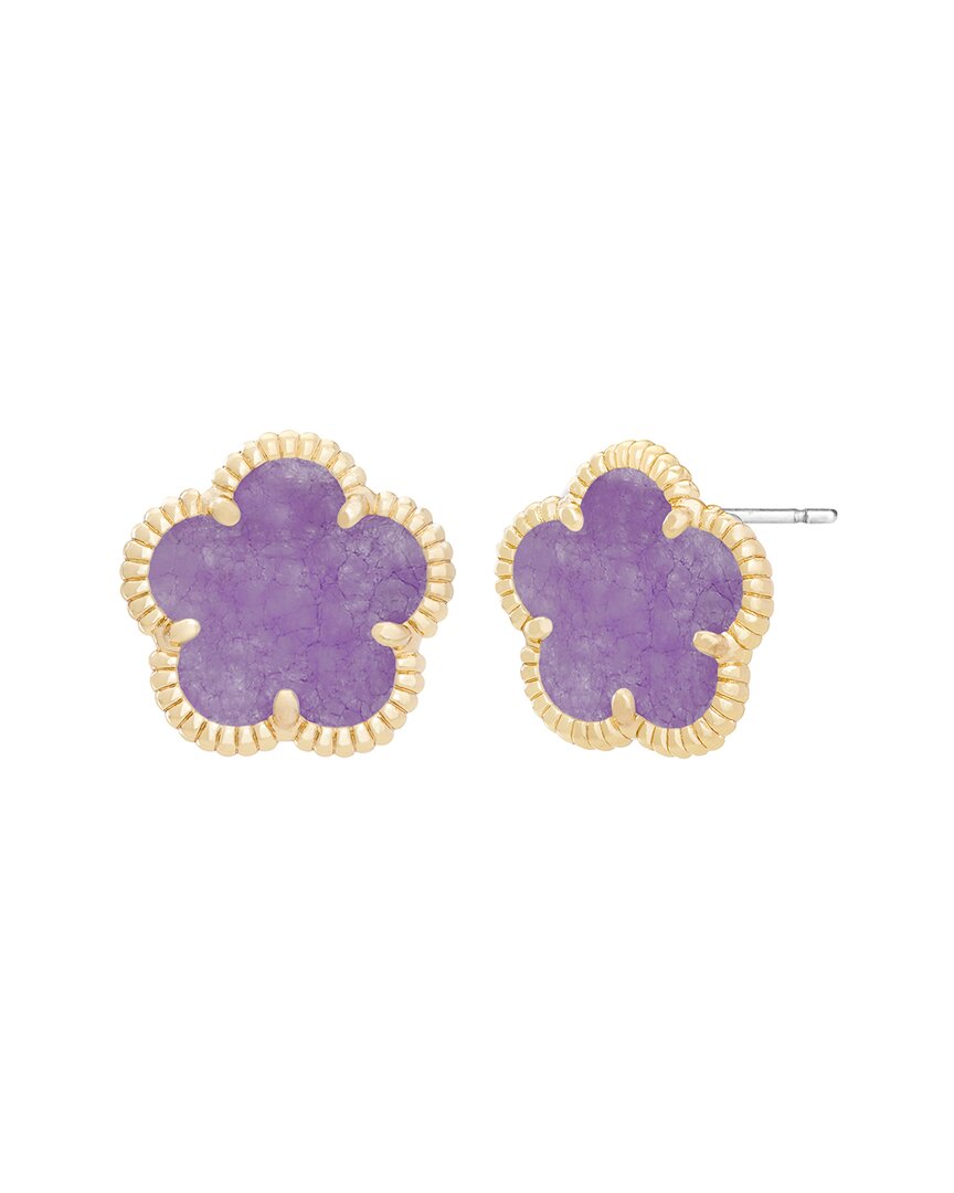Jankuo Flower 14k Plated Stud Post Earrings In Gold