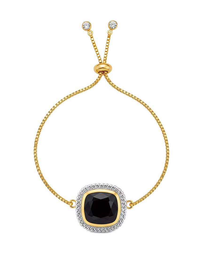Liv Oliver 18k Plated 1.50 Ct. Tw. Garnet Matte Finish Bangle Bracelet In Gold