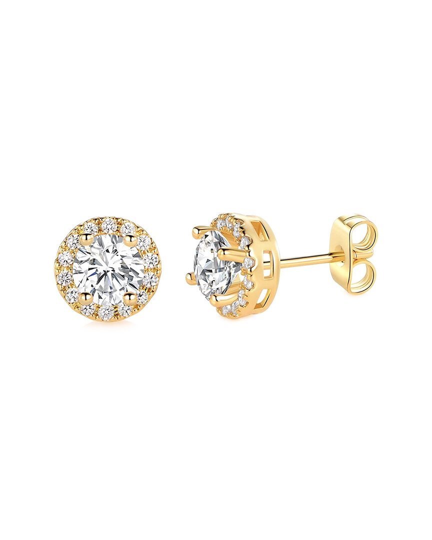 Liv Oliver 18k Plated 18.75 Ct. Tw. Turquoise Drop Earrings In Gold