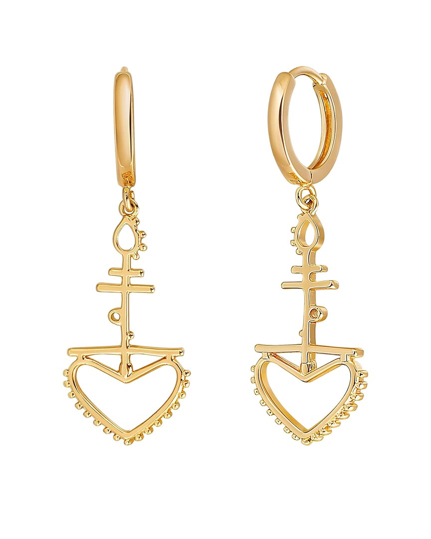 Liv Oliver 18k Plated 5.50 Ct. Tw. Carnelian Drop Threader Earrings In Gold