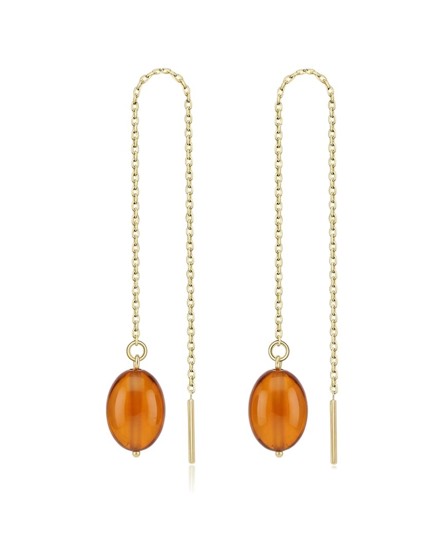 Liv Oliver 18k Plated 52.25 Ct. Tw. Gemstone Tear Drop Earrings In Gold