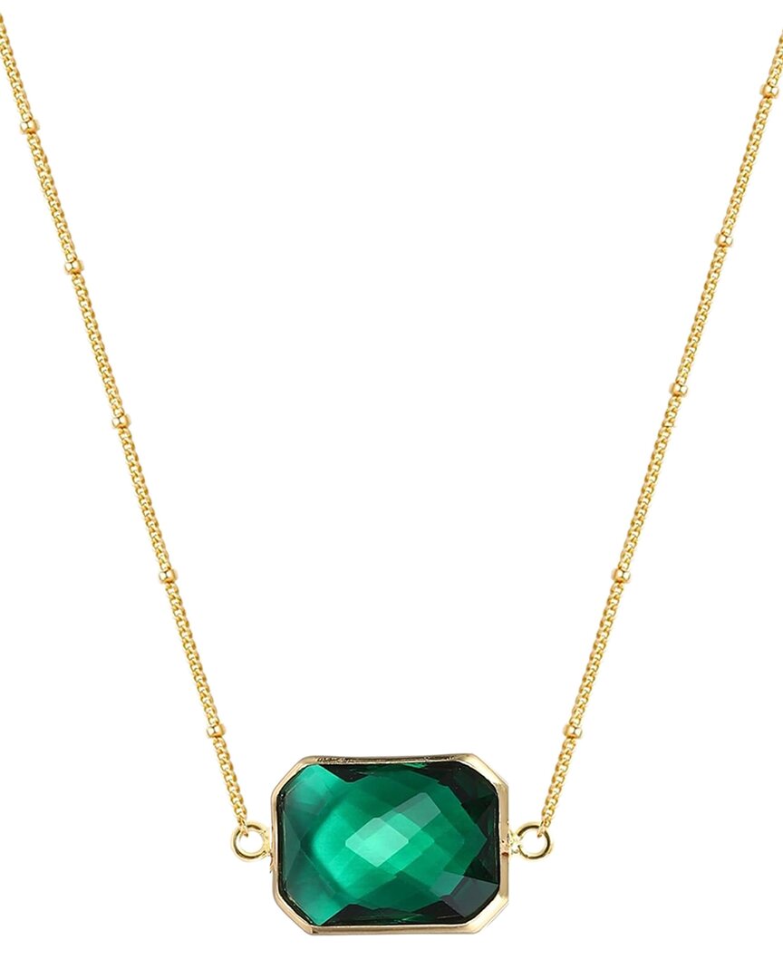 Liv Oliver 18k Plated 0.30 Ct. Tw. Pink Sapphire Heart Necklace In Gold