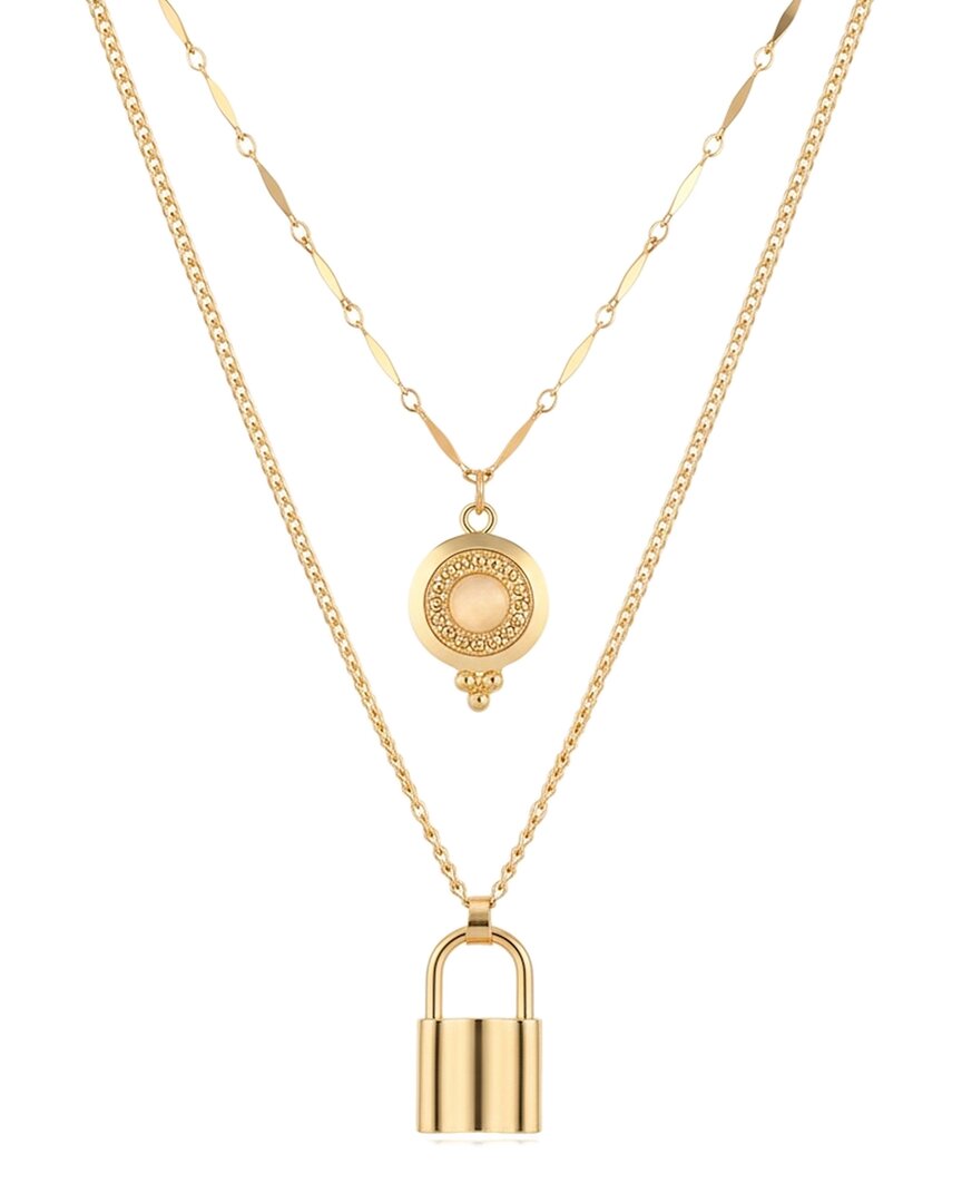 Liv Oliver 18k Plated 0.30 Ct. Tw. Sapphire Necklace In Gold