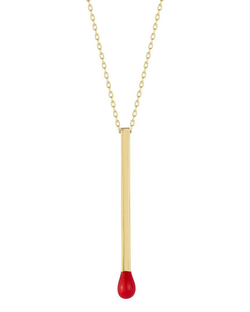 Sphera Milano 14k Over Silver Enamel Matchstick Necklace