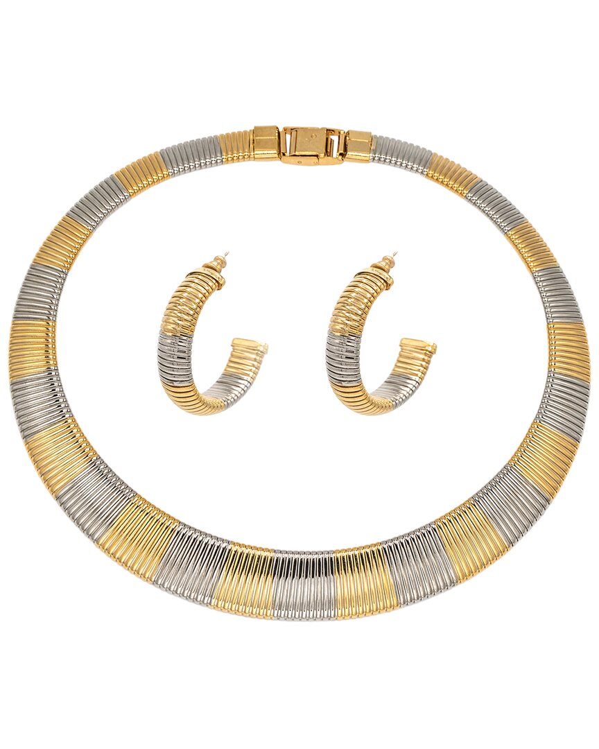 Eye Candy La Jessica 2 Piece Necklace Earring Set In Gold