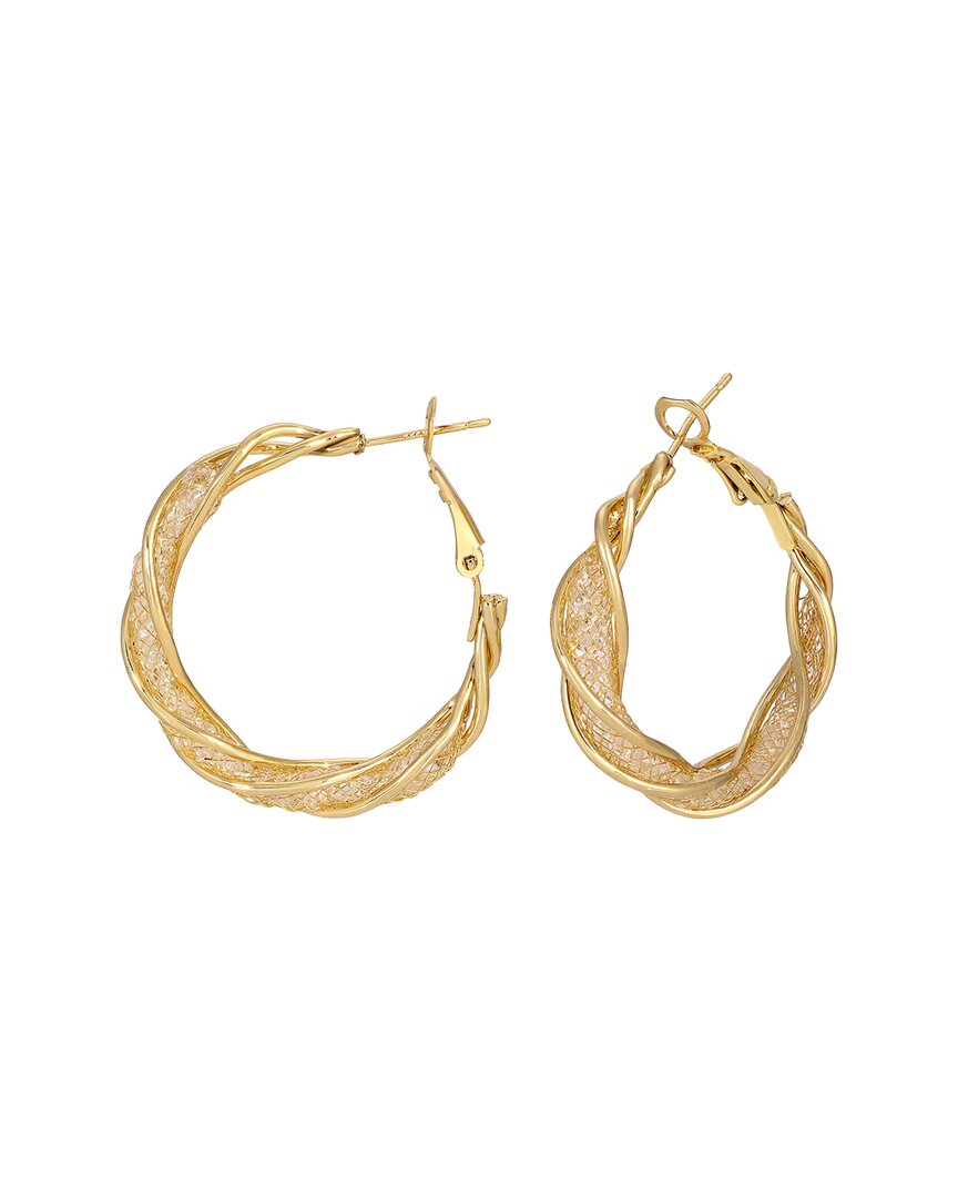 Eye Candy La Luna Twist Loop Drop Earrings In Gold