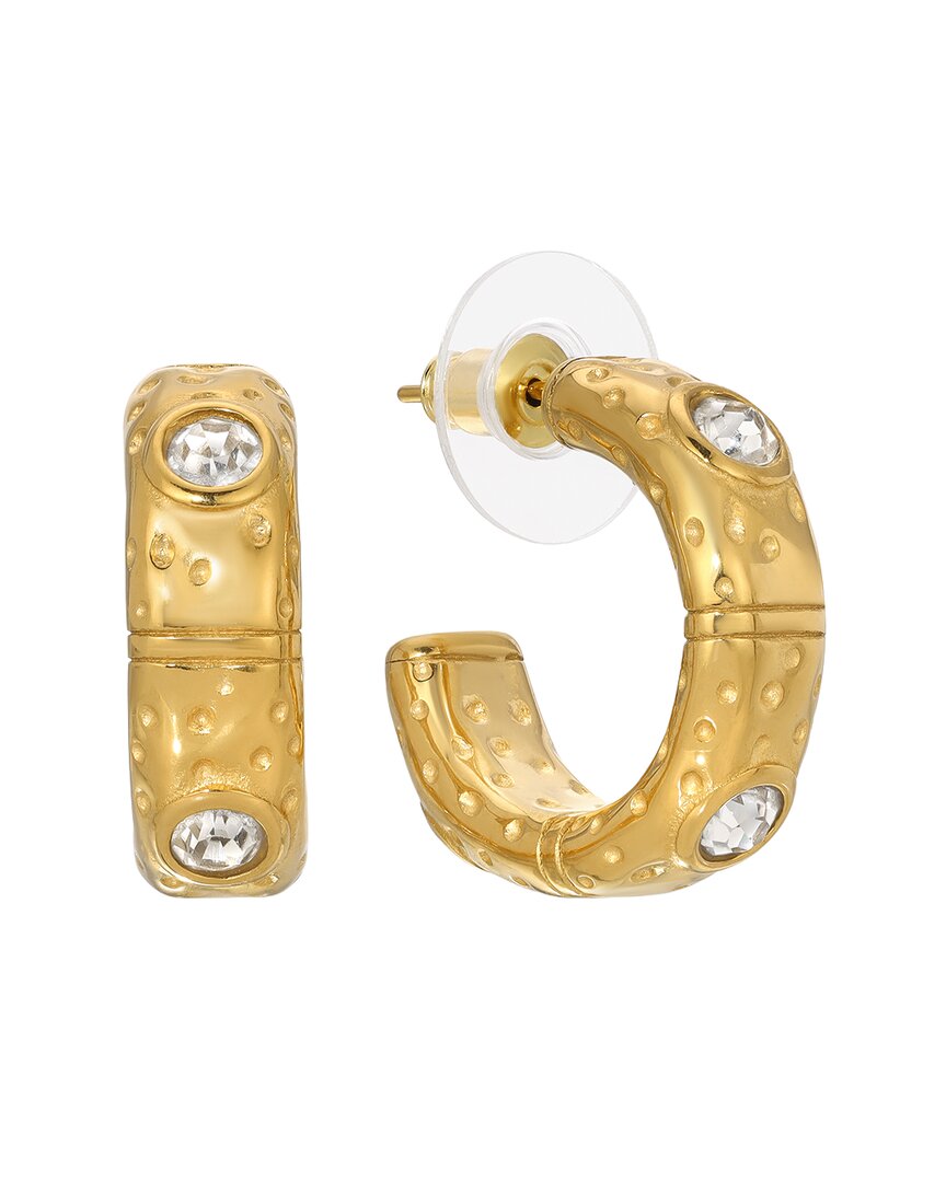 Eye Candy La Emma Hammer Loop Drop Earrings In Gold