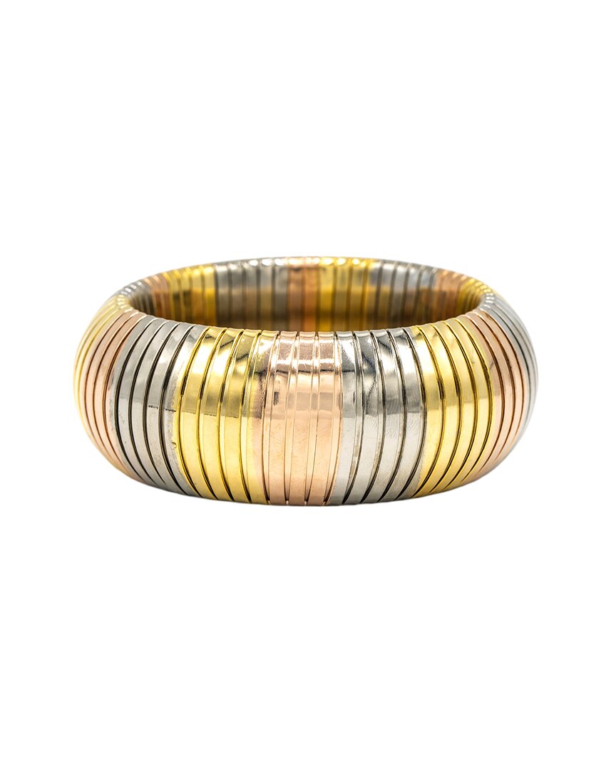 Eye Candy La Madison Two-tone Bangle Bracelet In Gold