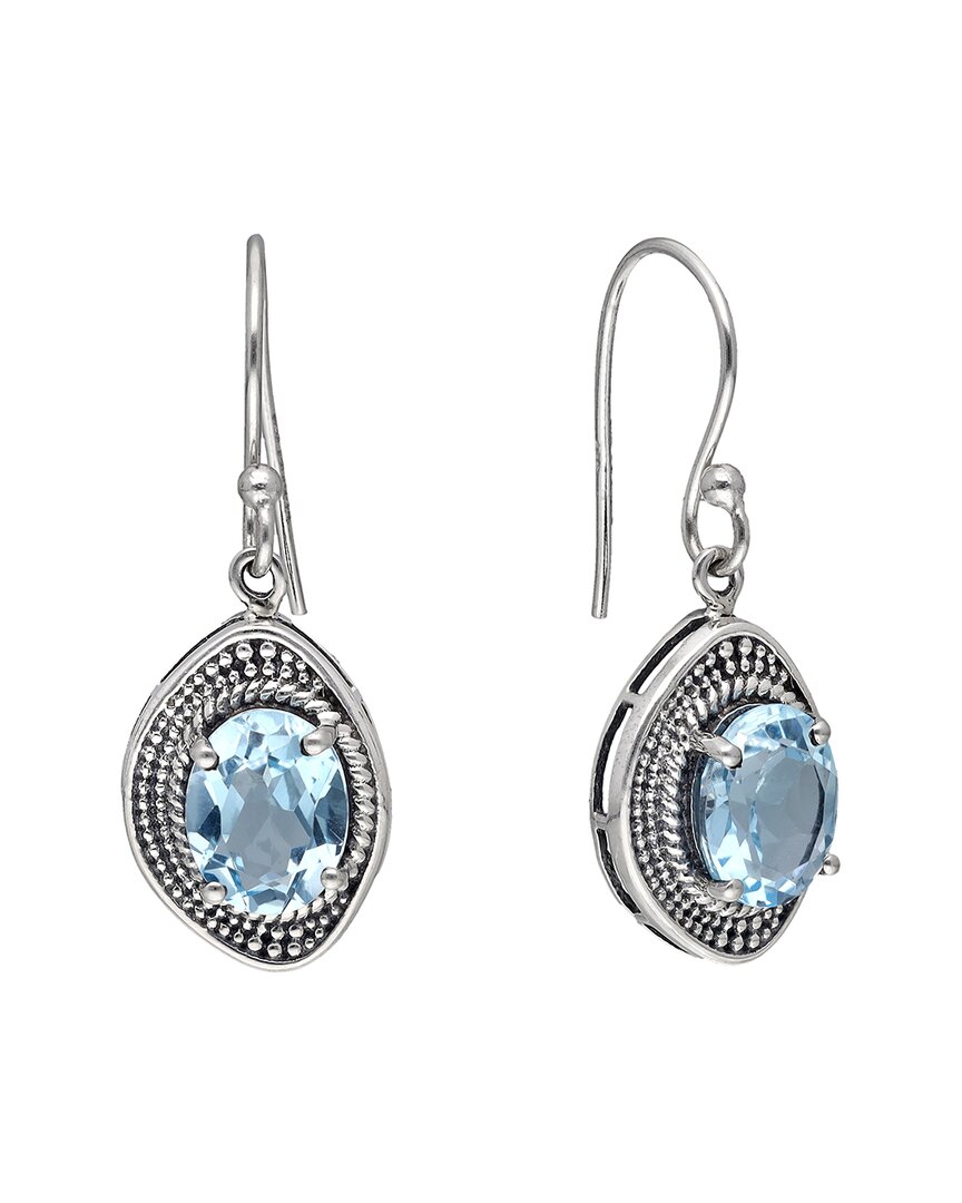 Shop Tiramisu Silver 4.72 Ct. Tw. Blue Topaz Earrings
