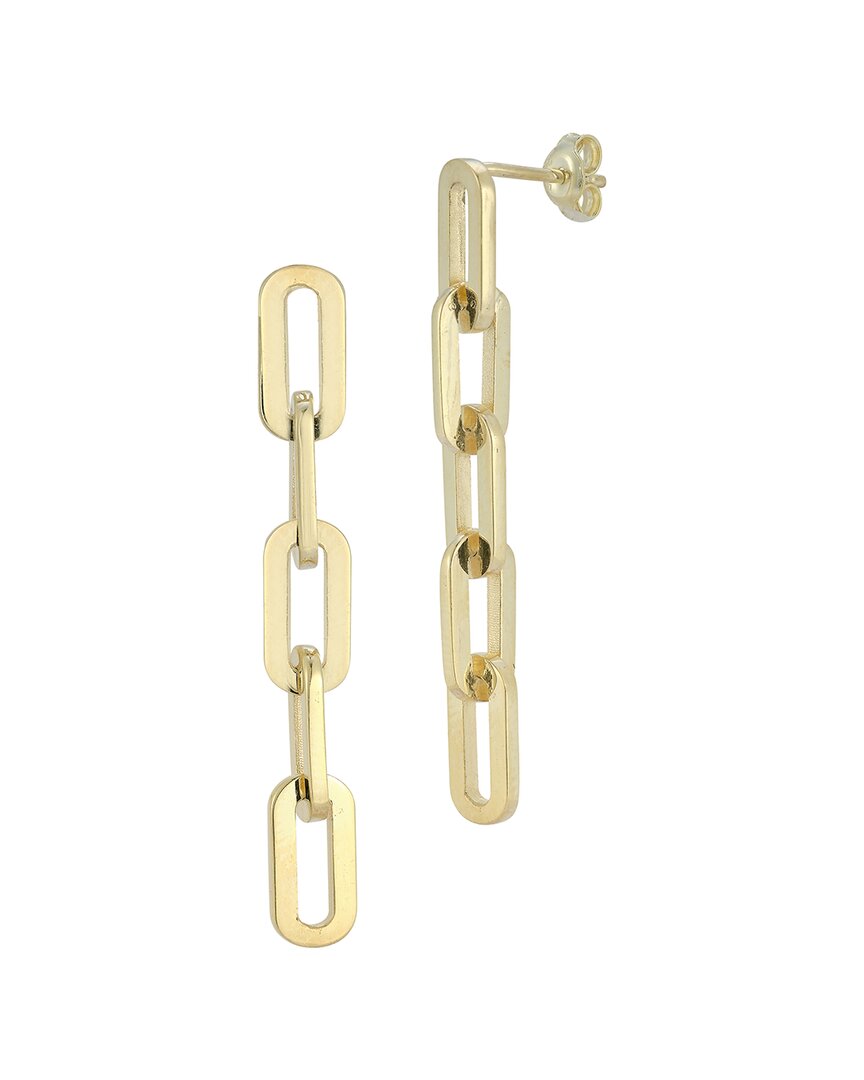Shop Chloe & Madison Chloe And Madison 14k Over Silver Paperclip Drop Earrings