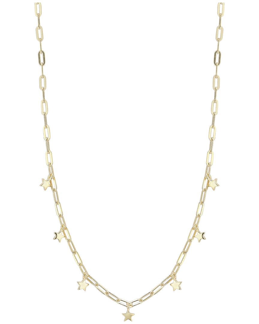 Chloe & Madison Chloe And Madison 14k Over Silver Dainty Star Charm Choker Necklace