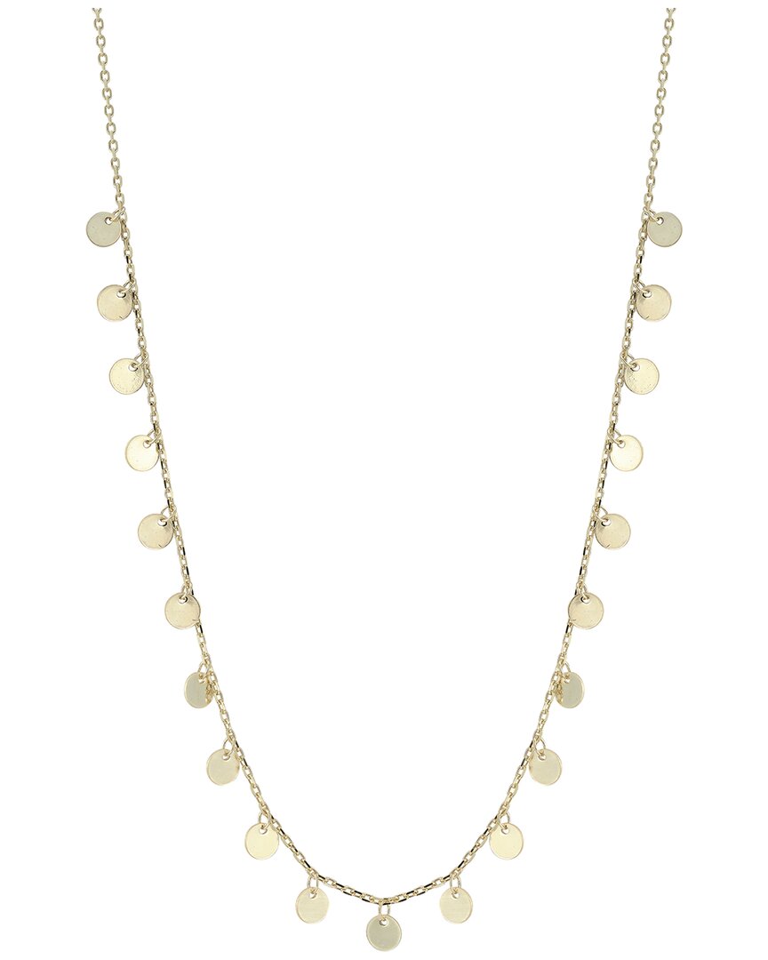 Chloe & Madison Chloe And Madison 14k Over Silver Multi Disk Necklace