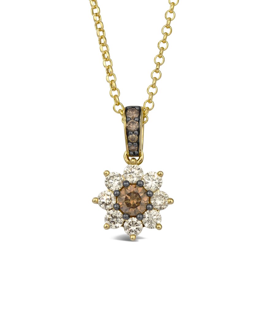 Le Vian ® Chocolate And Honey 14k 0.88 Ct. Tw. Diamond Drop Pendant In Gold