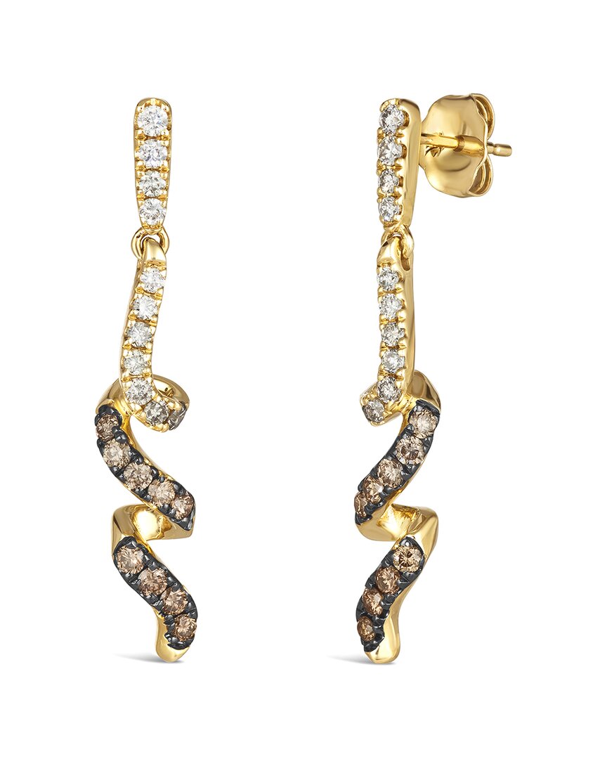 Le Vian 14k Y/g Earr 0.78 Dia In Multi