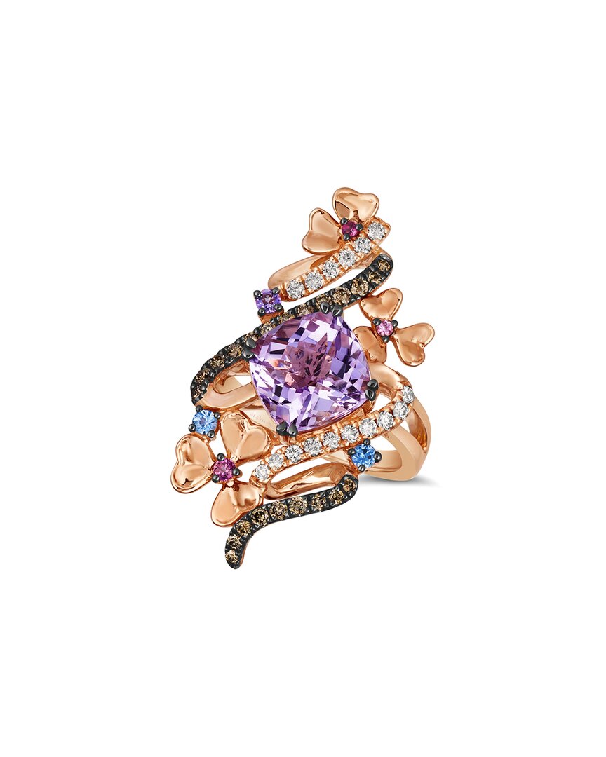 Le Vian 14k R/g Ring 0.59 Dia 4.45 Py, Sa, Rh, Pt, Am |e,e In Brown