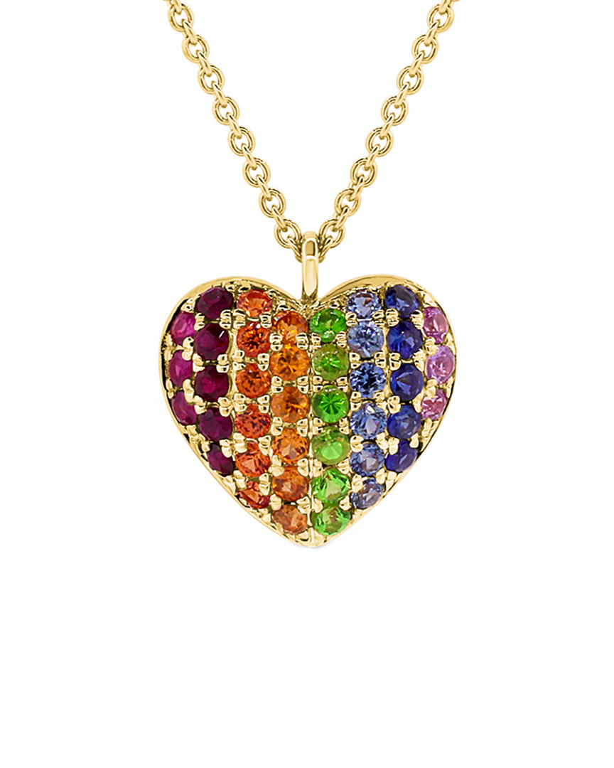 Shop Sabrina Designs 14k 0.49 Ct. Tw. Sapphire Heart Necklace