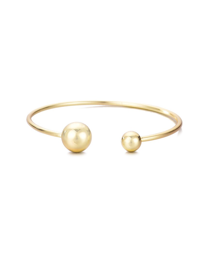 Adornia Plated Spheres Cuff Bracelet In Gold