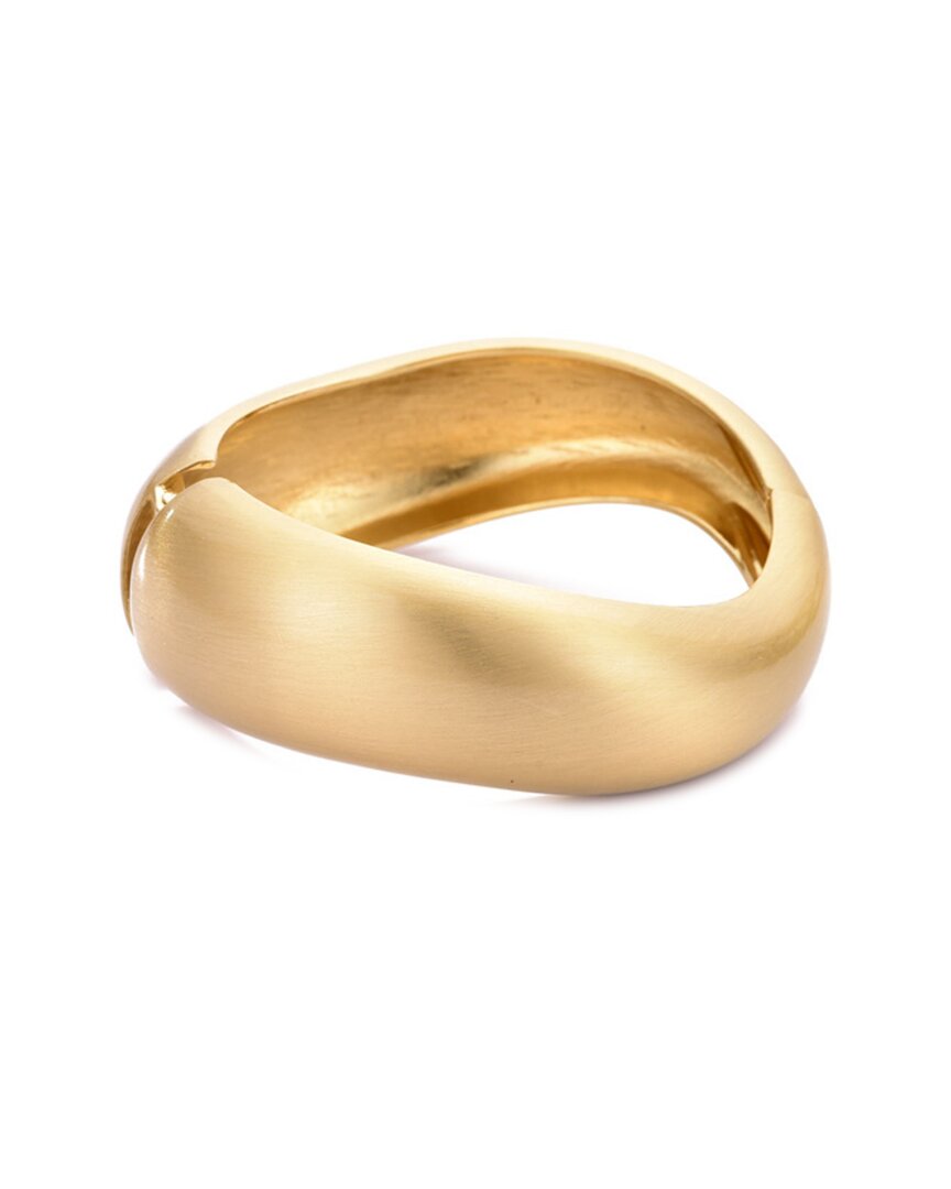 Adornia Plated Organic Chunky Bangle Bracelet In Gold
