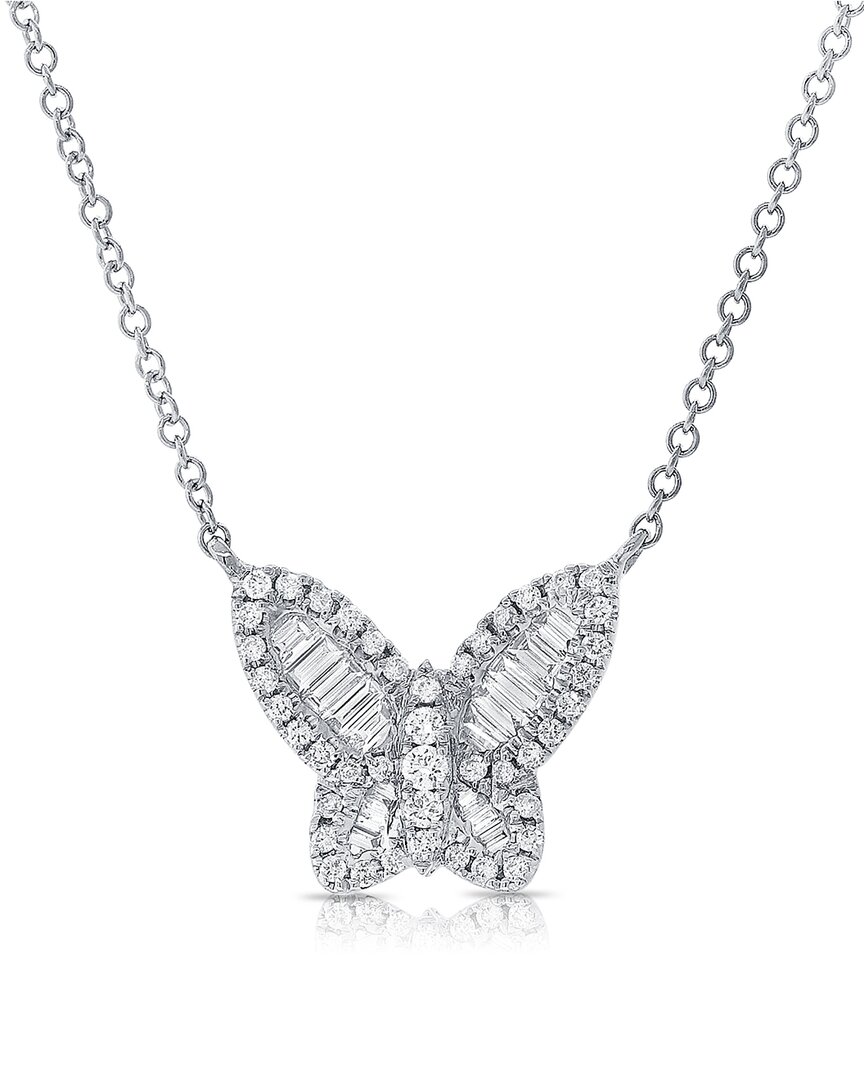 Sabrina Designs 14k 0.72 Ct. Tw. Diamond Butterfly Necklace In Gold