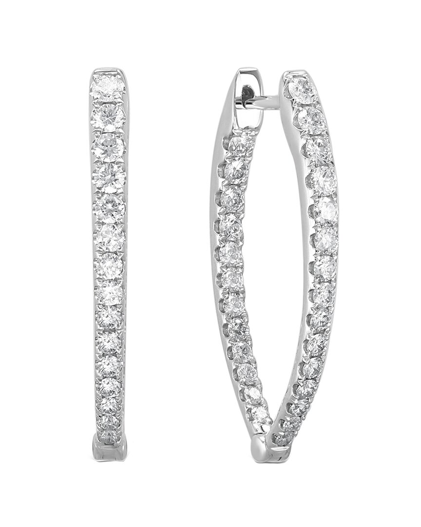 Sabrina Designs 14k 1.12 Ct. Tw. Diamond Inside Out Oval Hoops