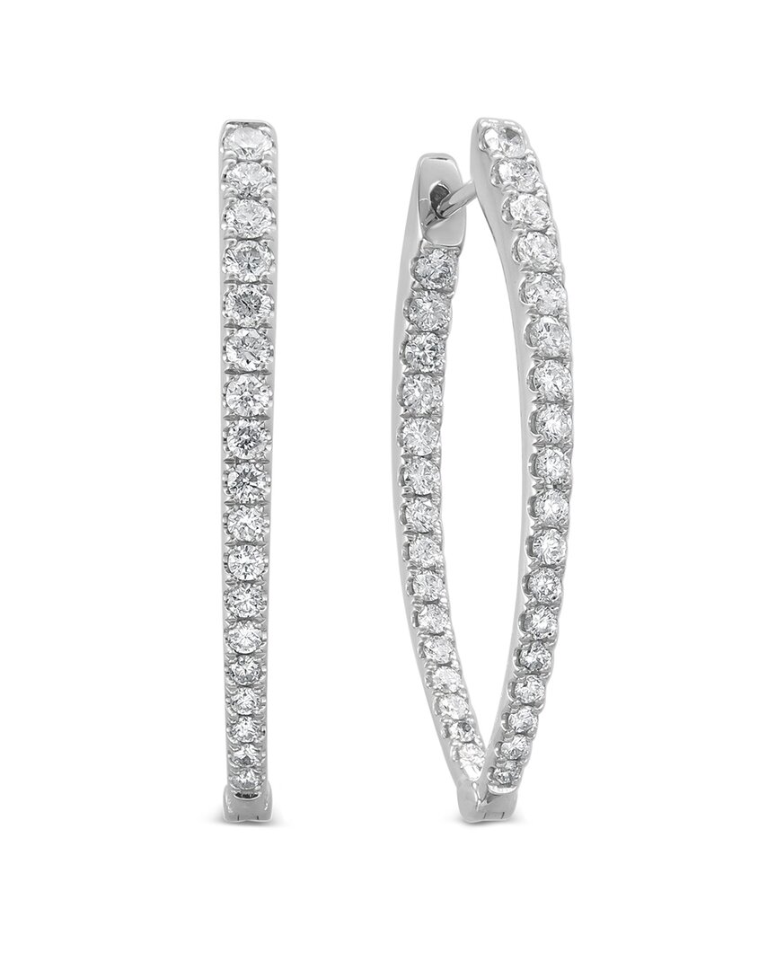 Sabrina Designs 14k 1.43 Ct. Tw. Diamond Inside Out Oval Hoops