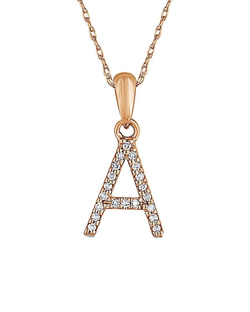 Sabrina Designs 14k Diamond A-z Initial Necklace (a-z) In Gold