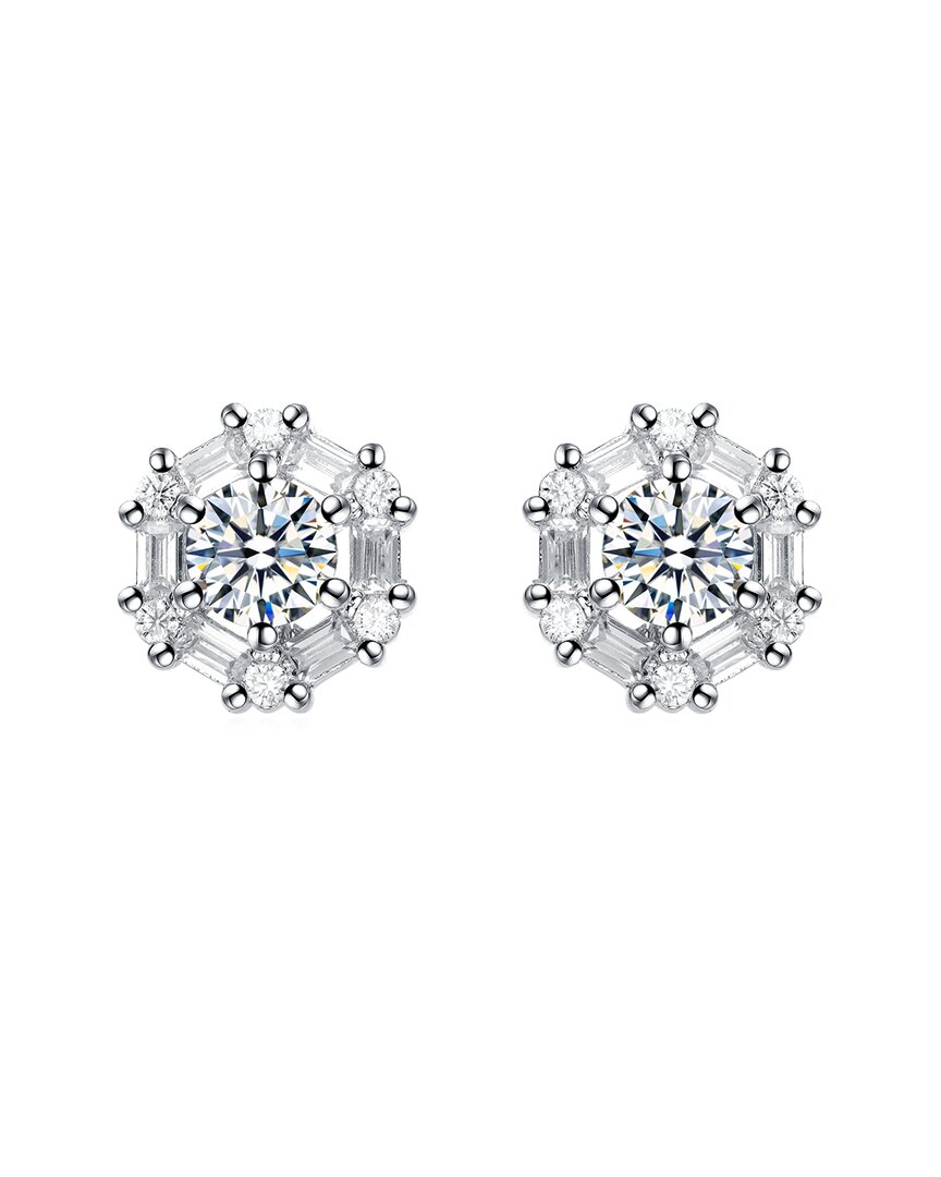 Genevive Silver Cz Studs