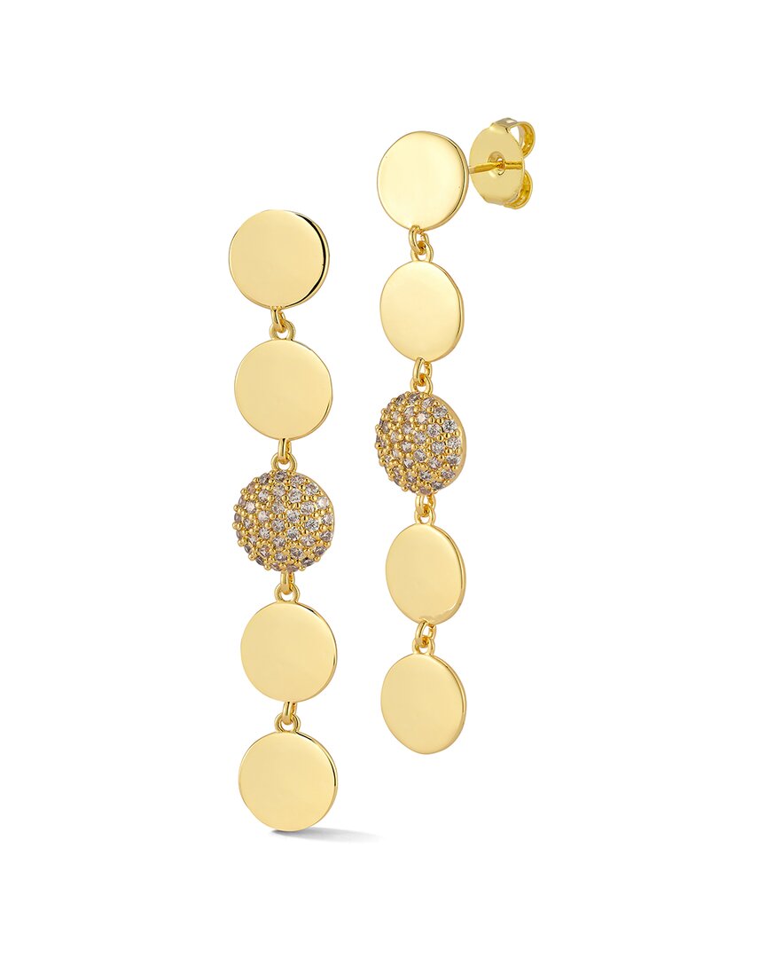 Chloe & Madison Chloe And Madison Cubic Zirconia Drop Earrings In Gold