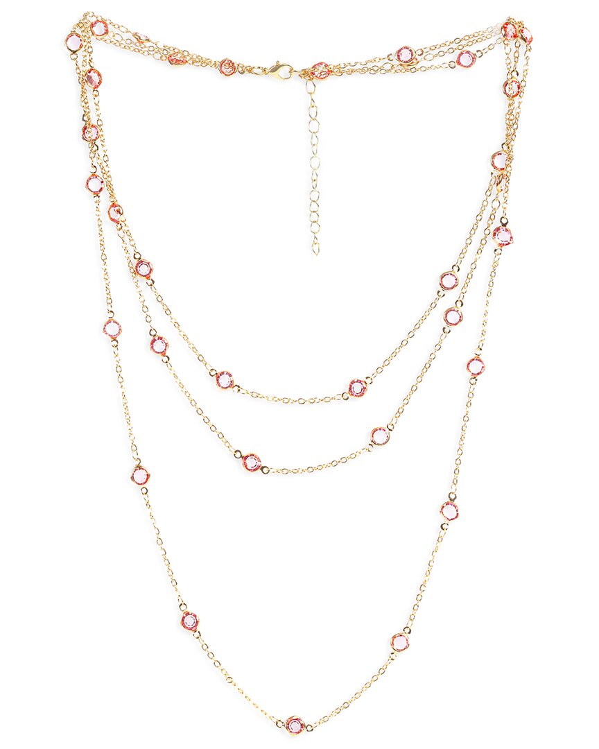 Saachi Glass 3-layer Necklace In Gold