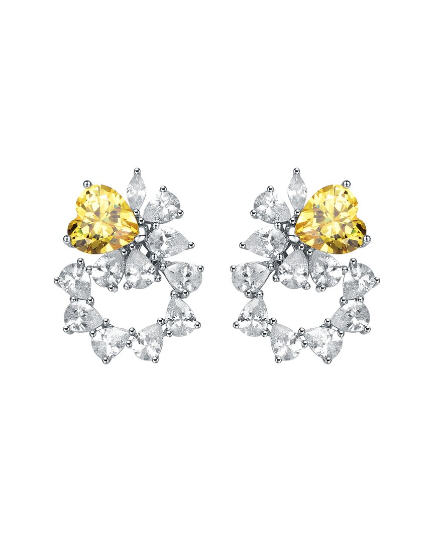 Genevive Silver Cz Earrings
