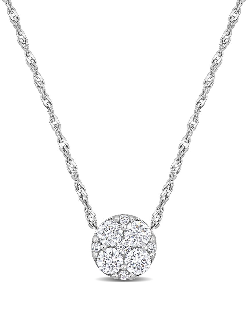 Rina Limor 10k 0.31 Ct. Tw. Diamond Cluster Necklace