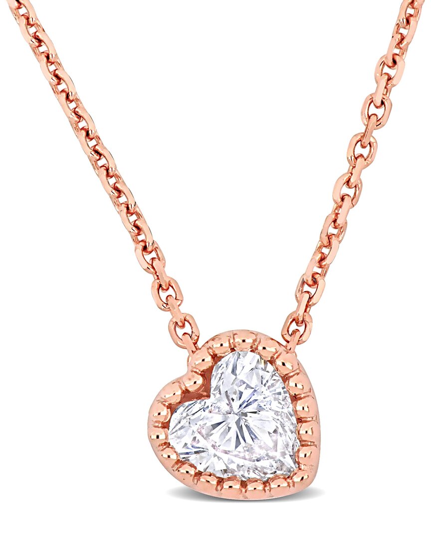 Rina Limor 14k Rose Gold 0.40 Ct. Tw. Diamond Heart Necklace