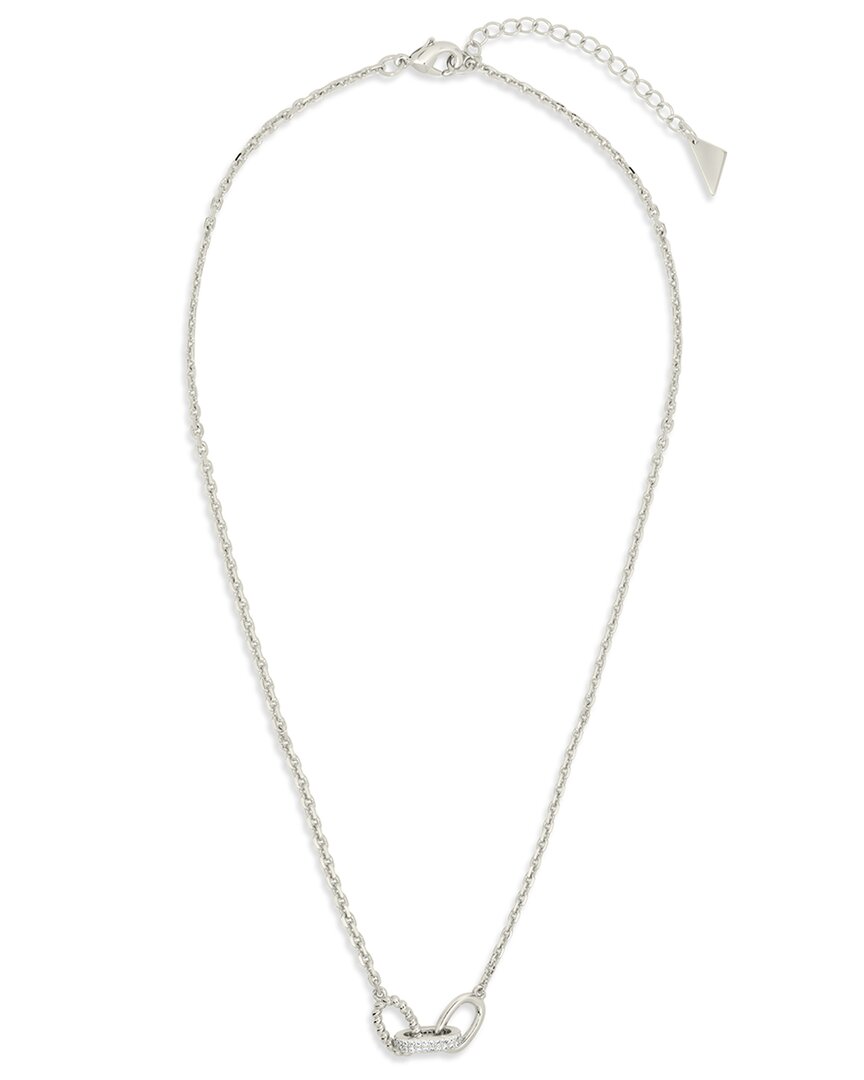 Shop Sterling Forever Cz Journi Rope Twist Chain Link Pendant Necklace