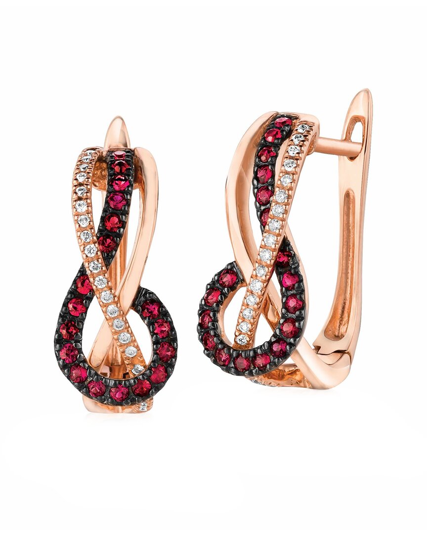 Le Vian 14k Strawberry Gold 0.51 Ct. Tw. Diamond & Ruby Earrings
