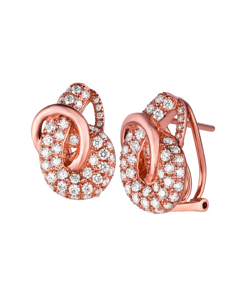 Le Vian 14k Strawberry Gold 1.37 Ct. Tw. Diamond Earrings