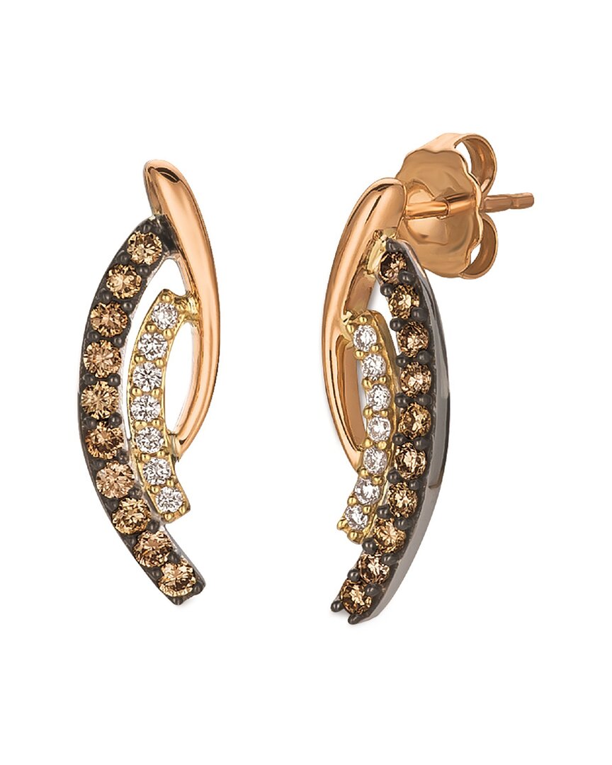Le Vian 14k Tri Color Gold 0.44 Ct. Tw. Diamond Earrings
