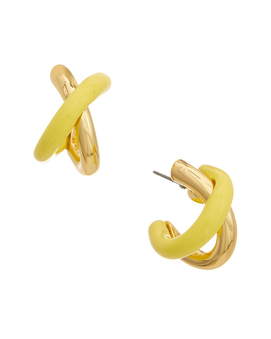 Kenneth Jay Lane Hoop Earrings In Gold