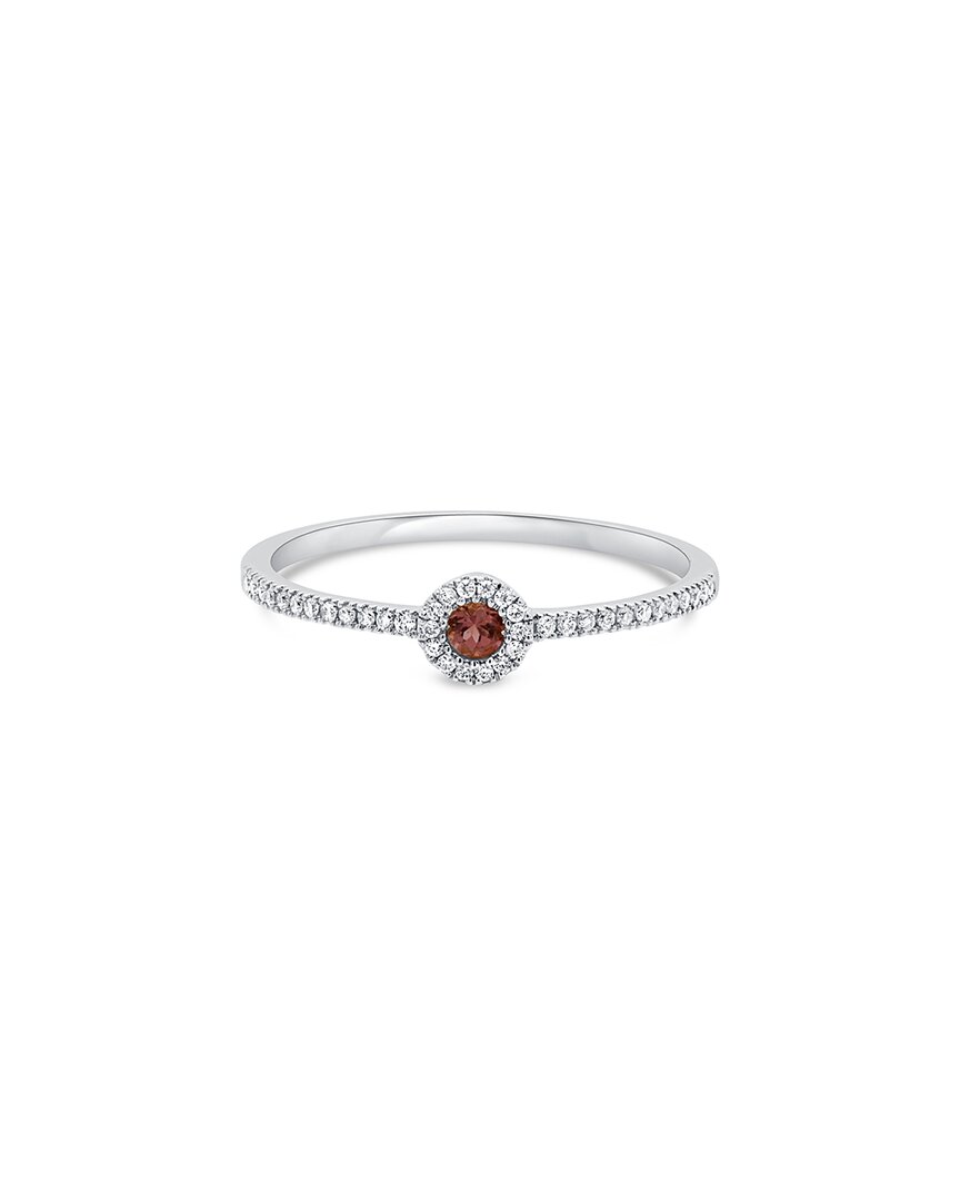 Sabrina Designs 14k 0.13 Ct. Tw. Diamond Tourmaline Birthstone Ring In Metallic