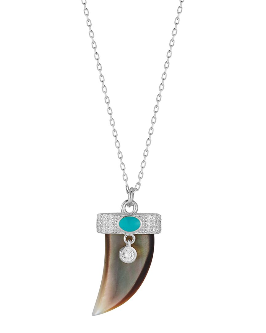 Sphera Milano Silver Pearl Cz Necklace
