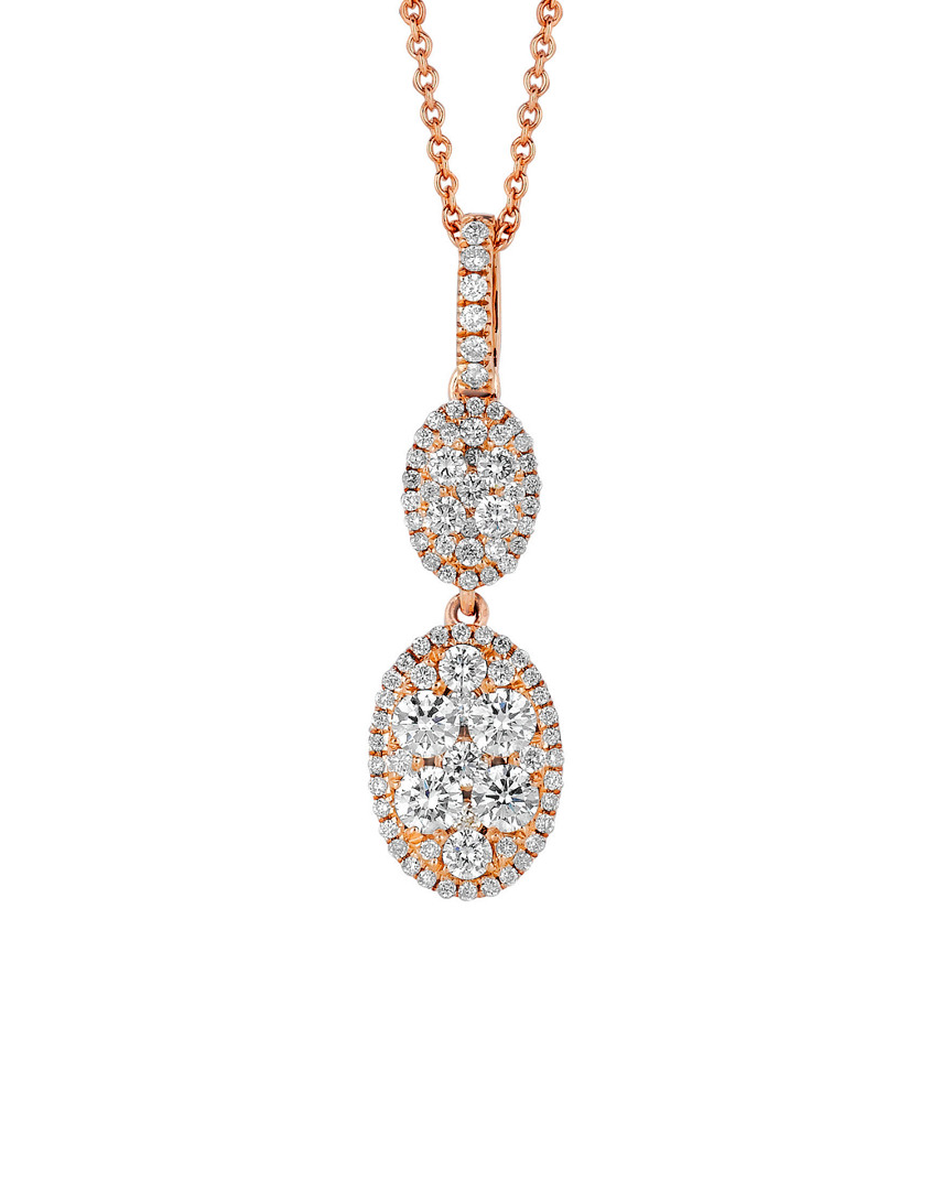 Shop Le Vian 14k Rose Gold 0.77 Ct. Tw. Diamond Necklace