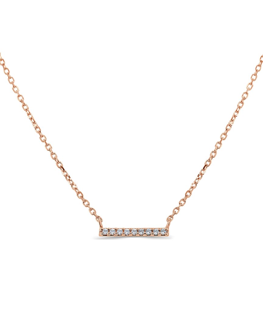 Sabrina Designs 14k Rose Gold Diamond Bar Necklace